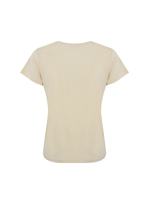 T-shirt con ricamo gioiello Turbato in cotone Bianco PINKO | 100372 A24EZ12